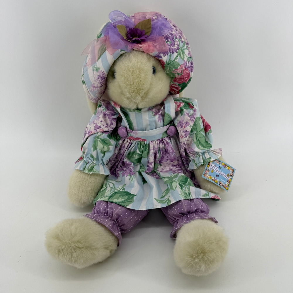 Ganz Heritage Collection Blossom Bunny 21" Floral Dress Easter Plush NWT HE3175L